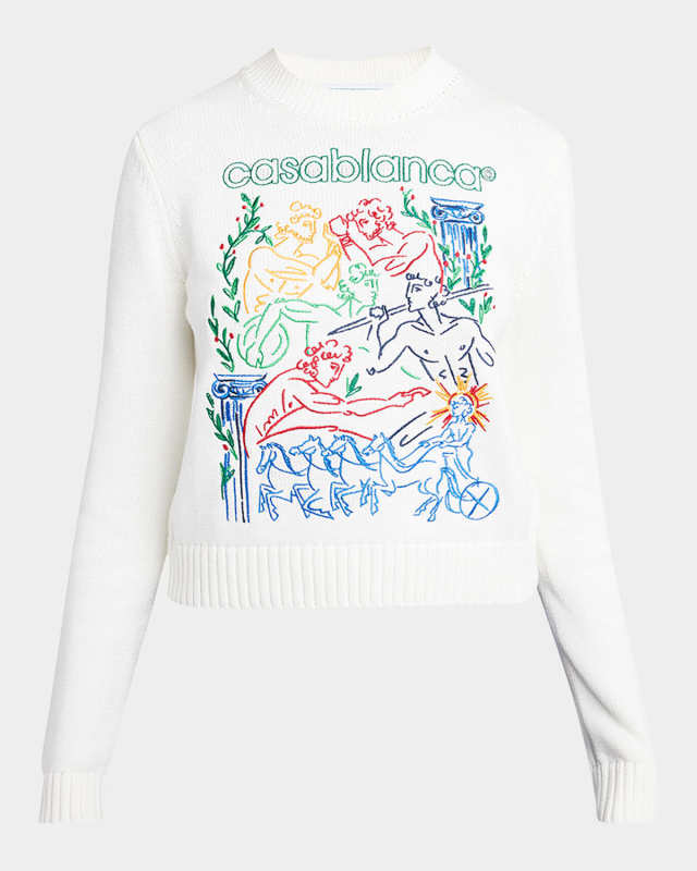 Logo Embroidered Crewneck Sweat